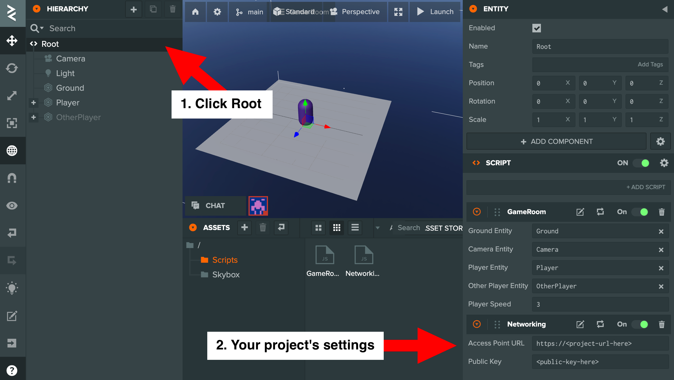 PlayCanvas - Networking Settings